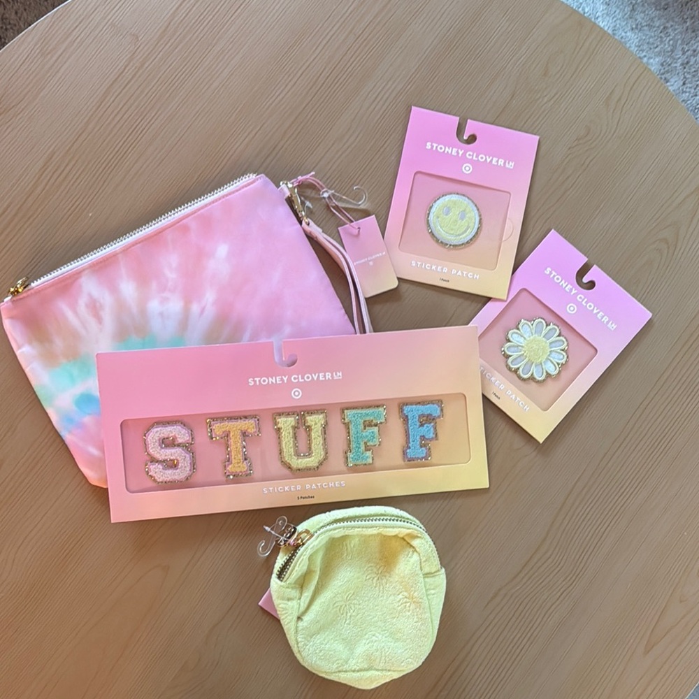 Stoney Clover Lane X Target Tie-Dye and Yellow bags